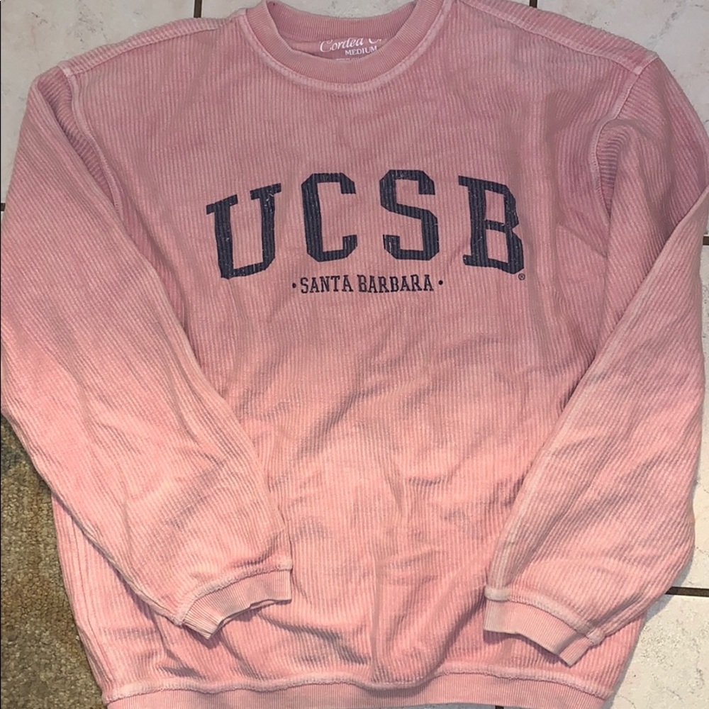 UCSB sportswear corduroy sweater 100% cotton